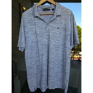 TravisMathew Men’s XL Polo Shirt Gray Heather Golf Performance Short Sleeve